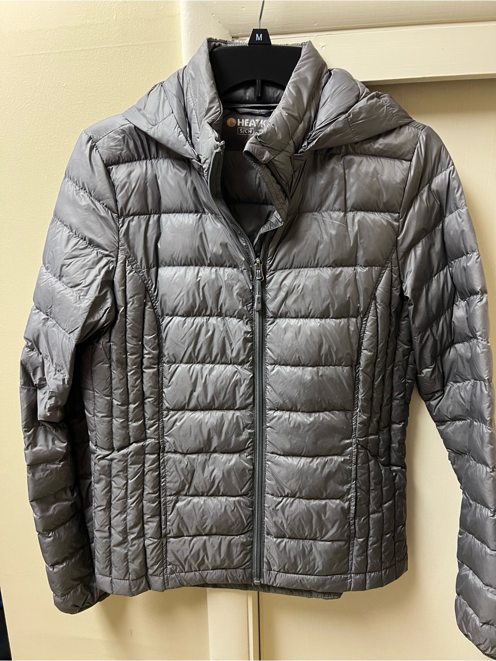 HeatedTech Quilted Hooded Jacket - Gray